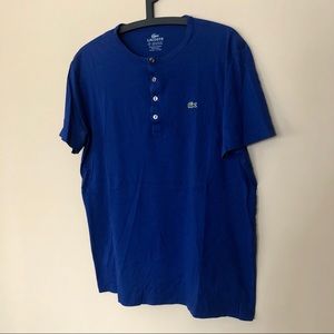 Men’s Lacoste Deep Blue Button T-Shirt
